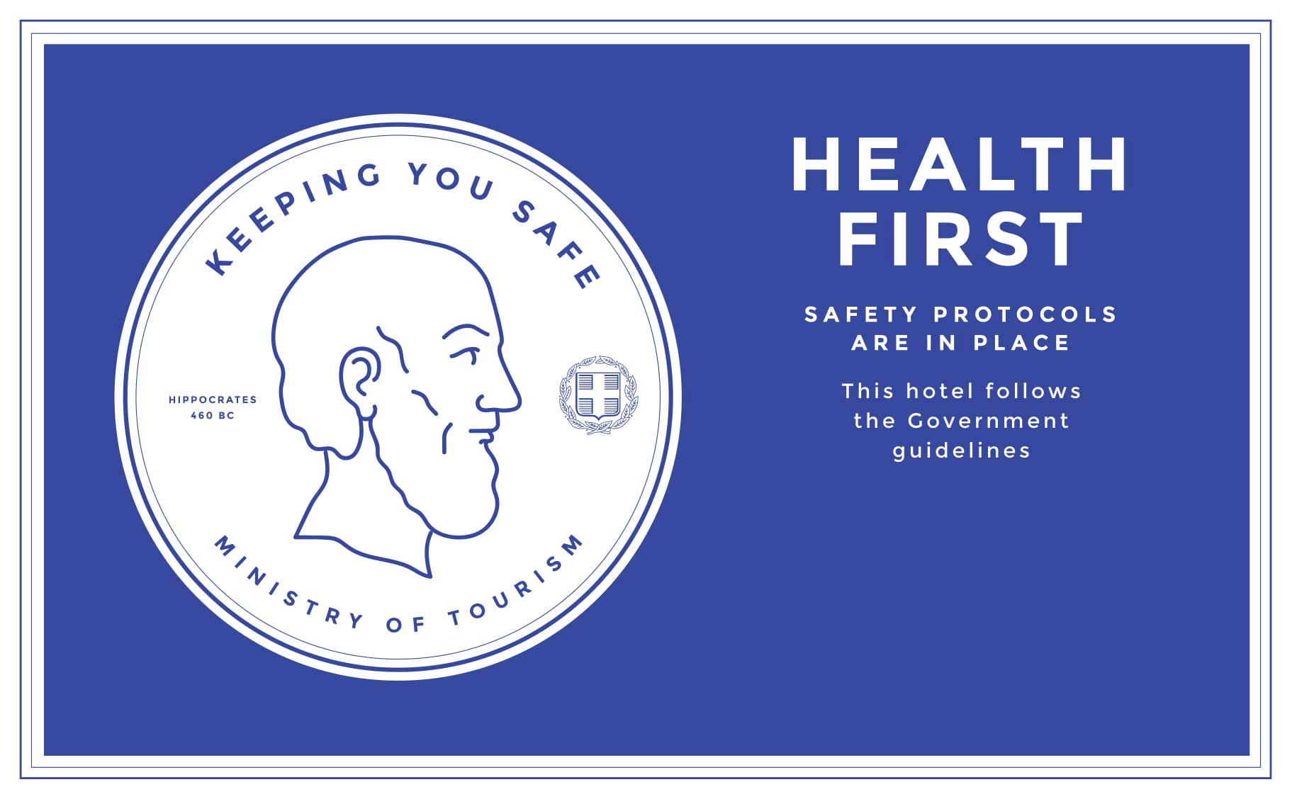 Heath first sefety protocols are in place. This hotel follows the Government guidelines.