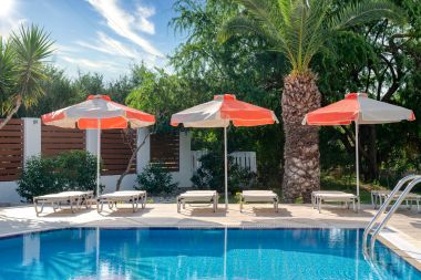 Relax pool sunloungers daytime